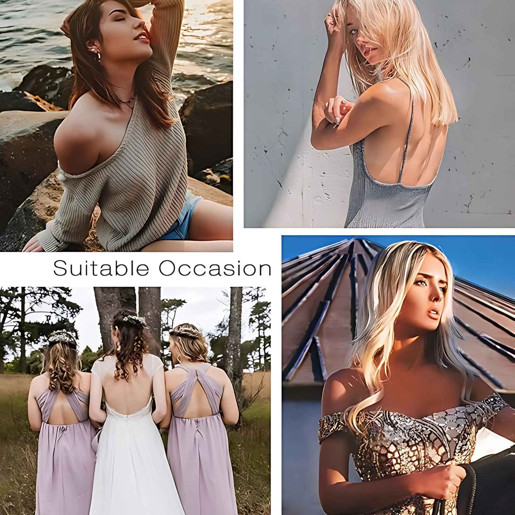 Invisible Adhesive Bra – Strapless & Backless for Deep V-Necks