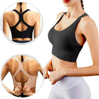 Women's High-Impact Sports Bra – Wire-Free, Padded & Racerback for Gym/Yoga