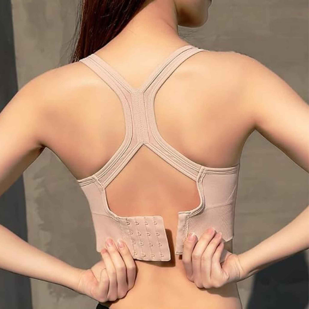 Women's High-Impact Sports Bra – Wire-Free, Padded & Racerback for Gym/Yoga